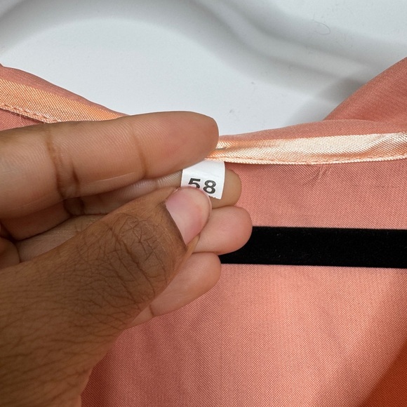 Women’s Peach Colored Maxi Dress Kaftan Abaya Robe with Hood - Picture 7 of 9